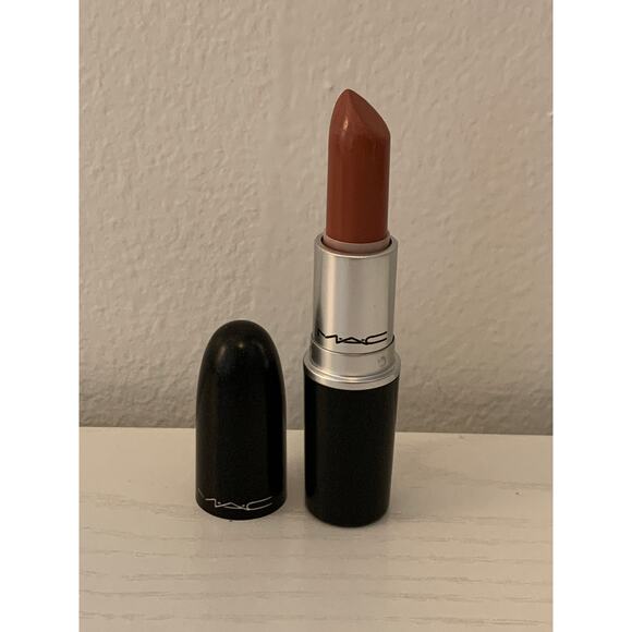 MAC Amplified Crème Lipstick - 128 SMOKED ALMOND - .1oz./3g  *USED* Pink Nude - Picture 1 of 13